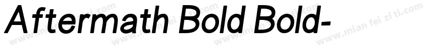Aftermath Bold Bold字体转换